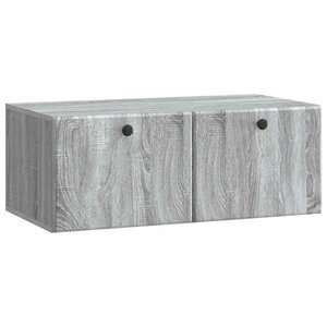 vidaXL Meuble TV mural 78 5 x 41 x 30 cm Sonoma gris Bois d'ingénierie