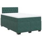 vidaXL Sommier à lattes de lit et matelas Vert foncé 120x200cm Velours