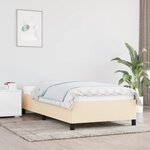 vidaXL Cadre de lit Crème 100 x 200 cm Tissu