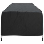 vidaXL Housse de Transat Uni Noir 74 x 210 x 40 cm tissu