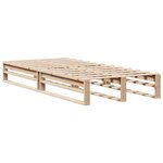 vidaXL Lit bibliothèque sans matelas 90x190 cm bois massif