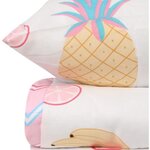 Parure de lit - housse de couette 220 x 240 + 2 taies d'oreiller 60 x 60  65  coton- Blanc