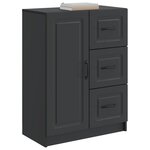 vidaXL Buffet avec tiroir Noir 66 x 34 5 x 87 cm Bois d'ingénierie