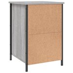vidaXL Table de chevet sonoma gris 40x42x60 cm bois d'ingénierie