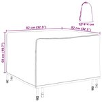 vidaXL Housse de meubles d'extérieur Noir 82 x 82 x 50 cm Tissu 600D