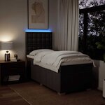 vidaXL Sommier à lattes de lit avec matelas Marron foncé 90x200 cm