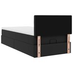 VidaXL Cadre de lit ottoman avec matelas noir 90x200 cm similicuir