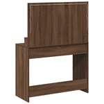vidaXL Table de Toilette avec étagère Chêne brun 100 x 41 x 135 cm