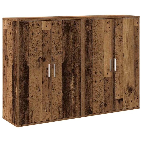 vidaXL Buffet 2 Pièces Bois ancien 60 x 31 x 84 cm Bois d'ingénierie