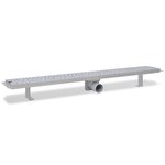 vidaXL Drain de douche linéaire 930x140 mm acier inoxydable