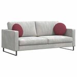 vidaXL Coussins de siège 2 Pièces Bordeaux Ø40 x 13 cm tissu