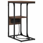 vidaXL Cabinet de chevet avec tiroir Chêne marron 41.5 x 26 x 60.5 cm