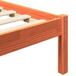 vidaXL Cadre de lit Cire marron 205 5 x 145 5 x 100 cm