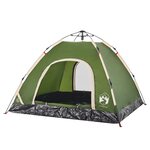 vidaXL Tente de camping 3 personnes vert libération rapide