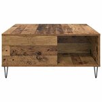 vidaXL Table basse Bois ancien 80 x 80 x 36 5 cm Bois d'ingénierie