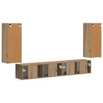 vidaXL Ensemble meuble TV 4 Pièces Chêne artisanal Bois d'ingénierie
