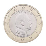 1 euro Monaco 2024 face nationale - Albert II.