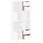 vidaXL Armoires latérales 4 Pièces ODDA blanc 40x24x79 cm bois massif pin