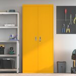 vidaXL Armoire de rangement 2 Pièces Jaune moutarde 90 x 40 x 200 cm