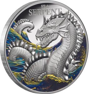 Pièce de monnaie en Argent 5 Dollars g 62.2 (2 oz) Millésime 2024 SEA SERPENT