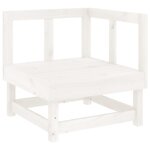 vidaXL Salon de jardin 5 Pièces blanc bois massif de pin
