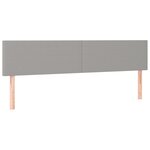 vidaXL Têtes de lit 2 Pièces Gris clair 100x5x78/88 cm Tissu