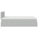 vidaXL Lit ottoman avec matelas gris clair 120x190 cm velours