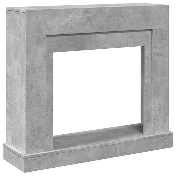 VidaXL Cadre de cheminée gris béton 100x30x87 5 cm bois d'ingénierie