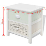 vidaXL Table de chevet en style français 2 Pièces Bois