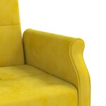 vidaXL Canapé-lit avec coussins jaune velours