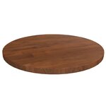vidaXL Dessus de table rond Marron foncé Ø30x1 5cm Chêne massif traité