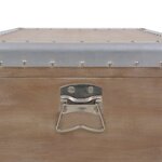vidaXL Boîte de rangement Bois de sapin massif 91x52x40 cm Marron