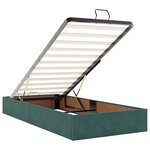 vidaXL Cadre de lit ottoman avec matelas vert foncé 100x200 cm velours