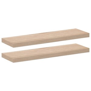 vidaXL Étagères flottantes 2 Pièces 80x23 5x4 cm bois d'ingénierie