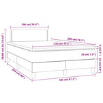 vidaXL Sommier à lattes de lit avec matelas et LED Blanc 120x200 cm