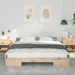 vidaXL Cadre de lit Marron 200 x 200 cm