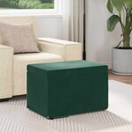 vidaXL Tabouret Vert foncé 61 x 41 x 40 cm Velours et Bois Composite