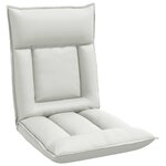 vidaXL Fauteuil de sol ajustable Blanc Simili cuir