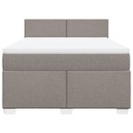 vidaXL Sommier à lattes de lit avec matelas Taupe 140x200 cm Tissu