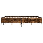 vidaXL Cadre de lit sans matelas chêne fumé 140x200 cm
