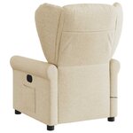 vidaXL Fauteuil inclinable de massage électrique crème tissu