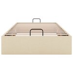 vidaXL Cadre de lit ottoman sans matelas crème 100x200 cm tissu