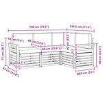 vidaXL Ensemble de canapés d'extérieur 4 pc Gris Naturel et Clair