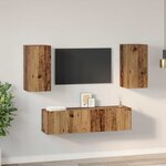 vidaXL Ensemble meuble TV 4 Pièces Bois ancien 60 x 30 x 30 cm