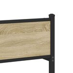 vidaXL Cadre de lit en métal sans matelas chêne sonoma 180x200 cm