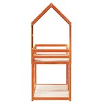 vidaXL Lit superposé sans matelas cire marron 80x200 cm pin massif