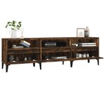 vidaXL Meuble TV chêne fumé 150x30x44 5 cm bois d'ingénierie
