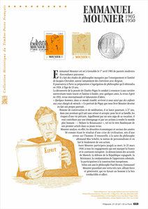 Document philatélique - Emmanuel Mounier (1905-1950)