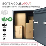 Boite à colis atout 1 porte gris anthracite