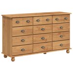 vidaXL Commode "ASKIM" 79x40x133.5 cm Bois massif de pin